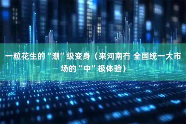 一粒花生的“潮”级变身（来河南冇 全国统一大市场的“中”极体验）